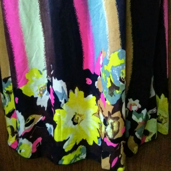 🌸 Multi Colored Floral Maxi Dress Large - Picture 3 of 5